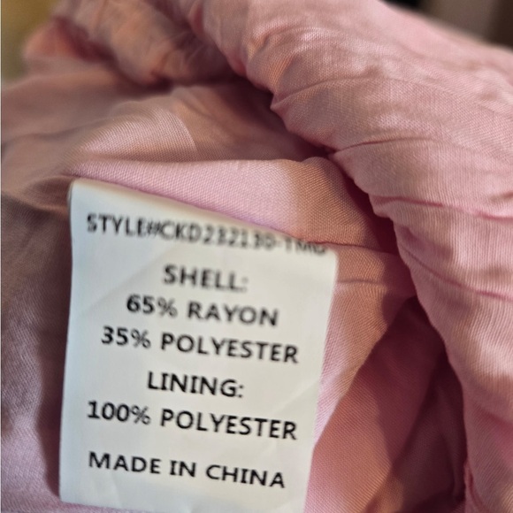 Melloday Womans Pink Eyelet Maxi Dress Size Small NWT Spaghetti Straps Tie Front - Picture 9 of 9